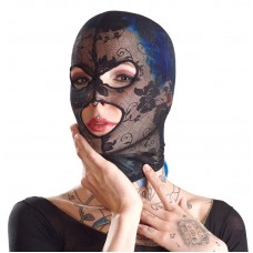 Black lace head mask 