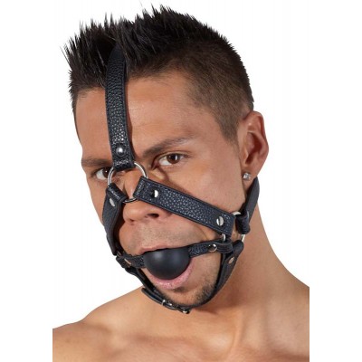 Head harness with silicone gag 