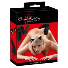 Butt plug with a cat's tail Headband with cat's ears