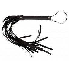 Black flogger with a wrapped handle