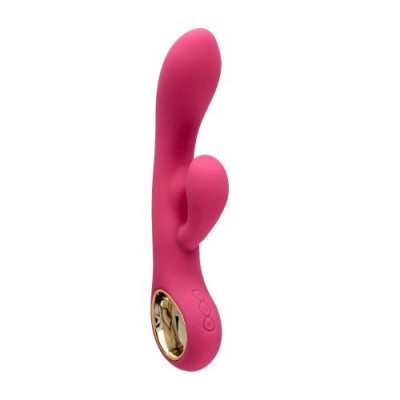 Pink rechargeable silicone rabbit g spot 