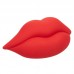 Mini vibrator red silicone silky lips 