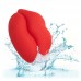 Mini vibrator red silicone silky lips 