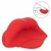 Mini vibrator red silicone silky lips 