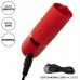 Flickering action red silicone vibrator 