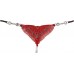 String red heart with erective pearls 