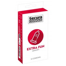 Transparent ribbed condoms Extra Fun 12 pcs