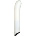 Quiet silicone vibrator with a curved head