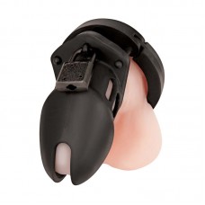 Black Silicone Chastity Cage