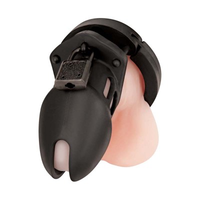 Black Silicone Chastity Cage