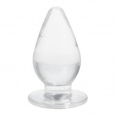 Clear Anal Plug drip shaped transparent