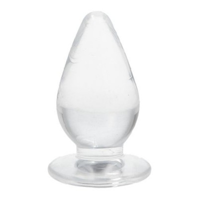 Clear Anal Plug drip shaped transparent