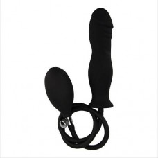 6 Inch Black Silicone Inflatable Dildo