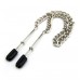 Silver Metal Nipple Clamps With Chain