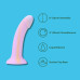 Λιλά πεος dildo σιλικόνης λείο με βεντούζα