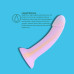 Λιλά πεος dildo σιλικόνης λείο με βεντούζα