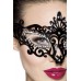 Black fetish face mask with strass
