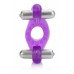 Penis ring purple with double vibrators
