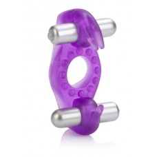 Penis ring purple with double vibrators