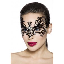 Black metal mask spider with strass