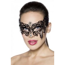 Black metal face mask glamour strass