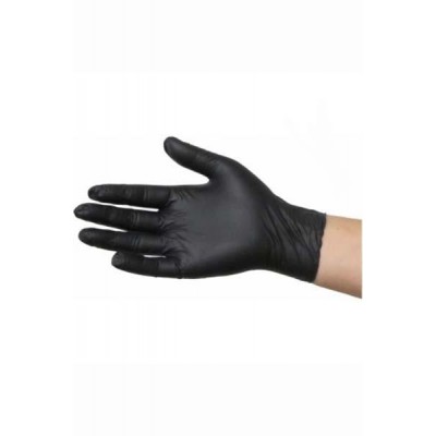 Black vinyl gloves 