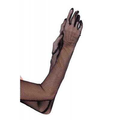 fishnet long gloves one size black