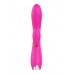 Rechargeable duo rabbit silicone vibrator