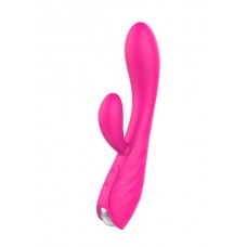 Rechargeable duo rabbit silicone vibrator