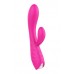 Rechargeable duo rabbit silicone vibrator