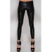 Leggings with embossed animal print