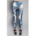 leggings with bleach design