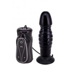 Vibrating anal butt plug thrusting