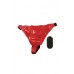 Pulsating & vibrating ruby thong-