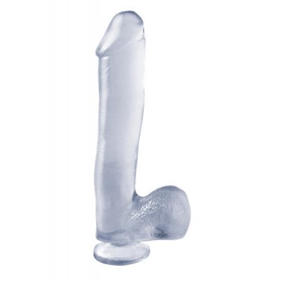 Clear dong with suction cup 24 cm