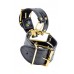 Leather gold cuffs