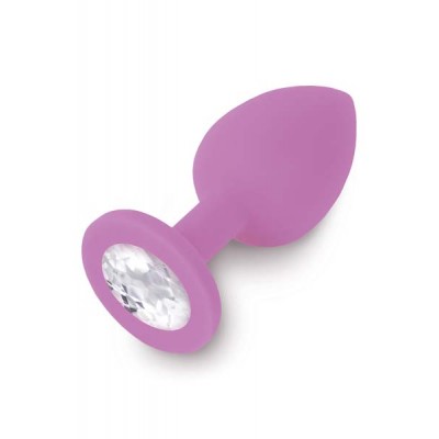 Purple Silicone Butt Plug Diamond