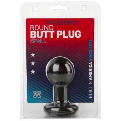 Round Butt Plugs Small  Black