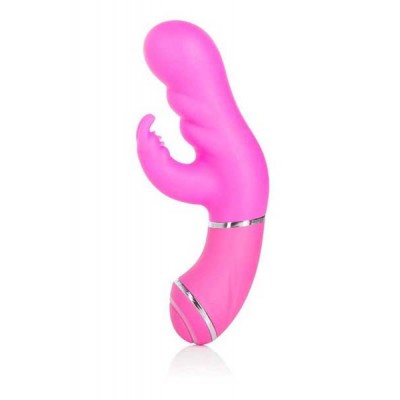 Dual motor silicone vibrator for clitoris and G spot