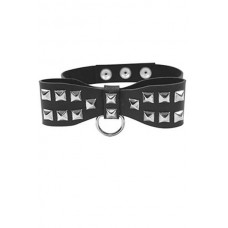 Studded bow tie collar