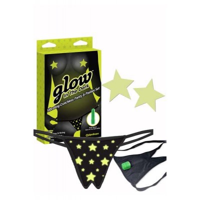 Crotchless vibrating open panty stars