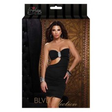 Sexy tube dress with sidecutout black