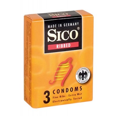Sico Ribbed condoms 3 pcs