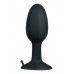 Black small silicone butt plug