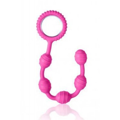 Pink 5 anal beads silicone