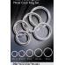 Set of 5 seamless metal cock rings