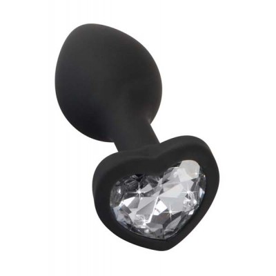 Small silicone butt plug heart shaped gem