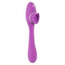 Small tongue for clitoris and silicone vaginal vibrator