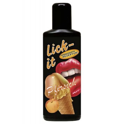 Lubricant with peach fragrance and flavour