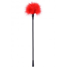 Red feather tickler long stick